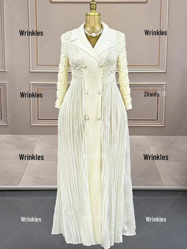 Elegant Black Plus Size Midi Dress with Miyake Pleats