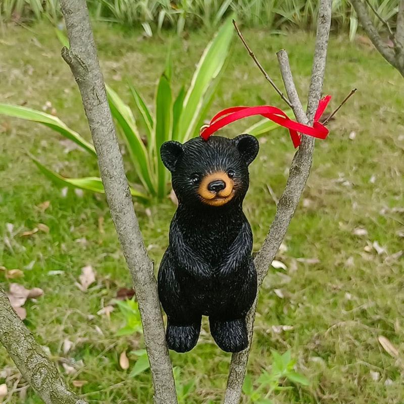 Lovely Bear Suspended Decoration For Deck Porch Environmental Friendly Rosin Handbuilt Decoration