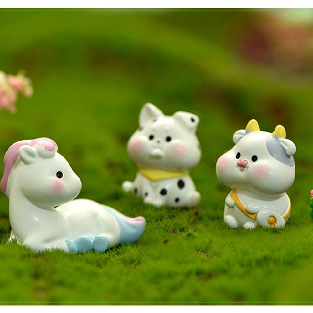 Niedliche Tischgarten-Dekoration DIY Mikro-Landschaftsbau Tiger Miniaturfigur Tierkreiszeichen