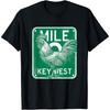 Key West Florida Chicken Retro Mile 0 Rooster Mile Marker Cotton Men T Shirt S