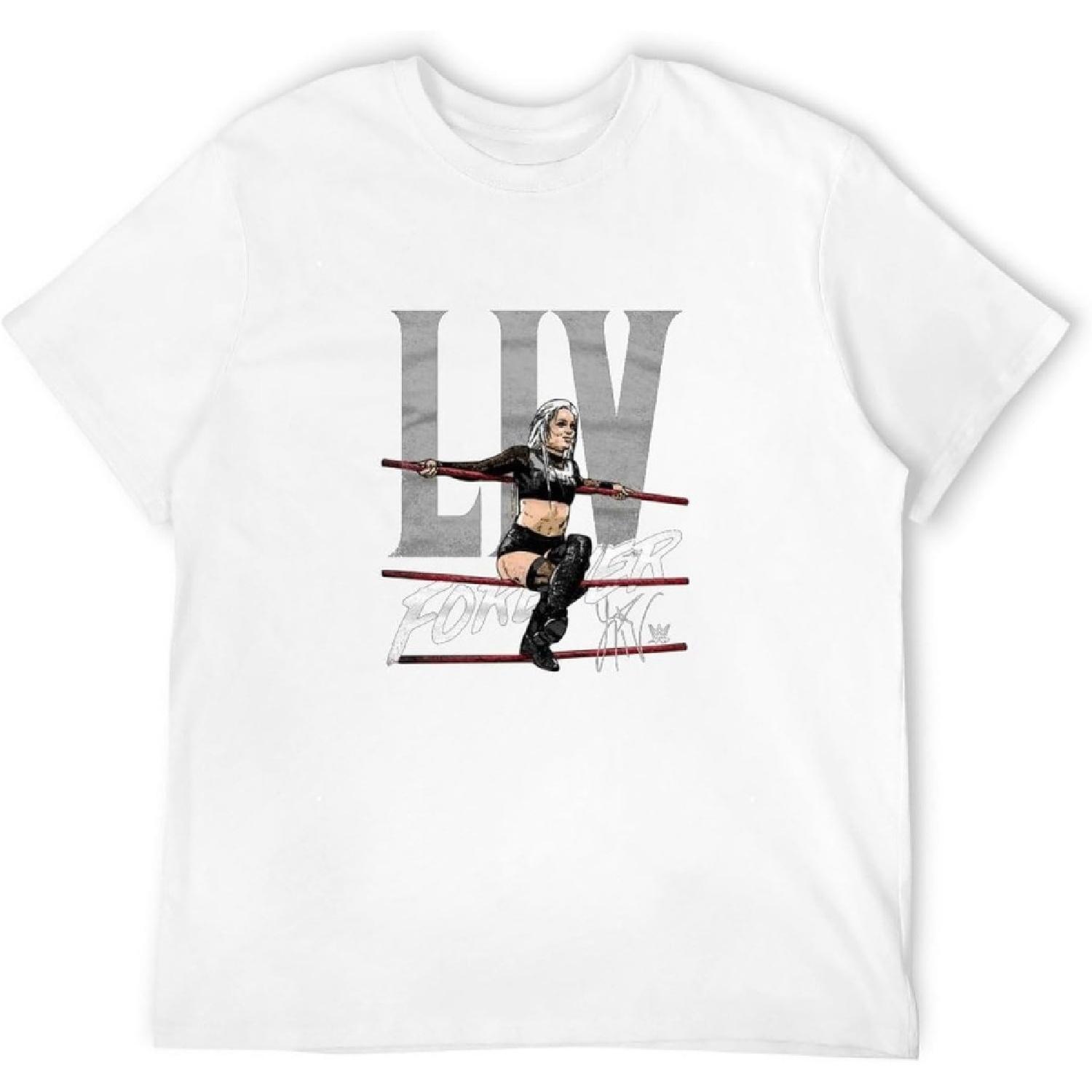 Men Tshirt Liv Morgan Liv Forever T-Shirt White S