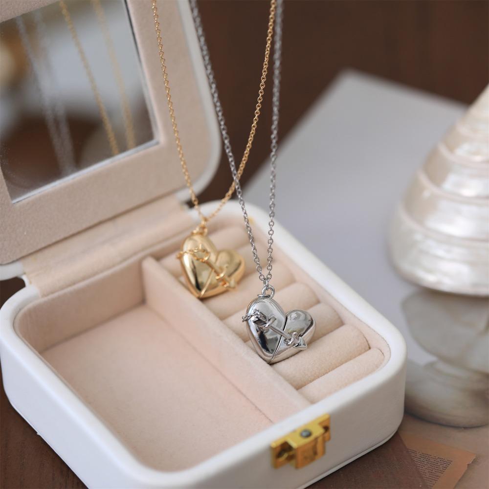 Jewelry Opening and Closing Love Necklace Gold Valentine's Day Chain Choker  Mother