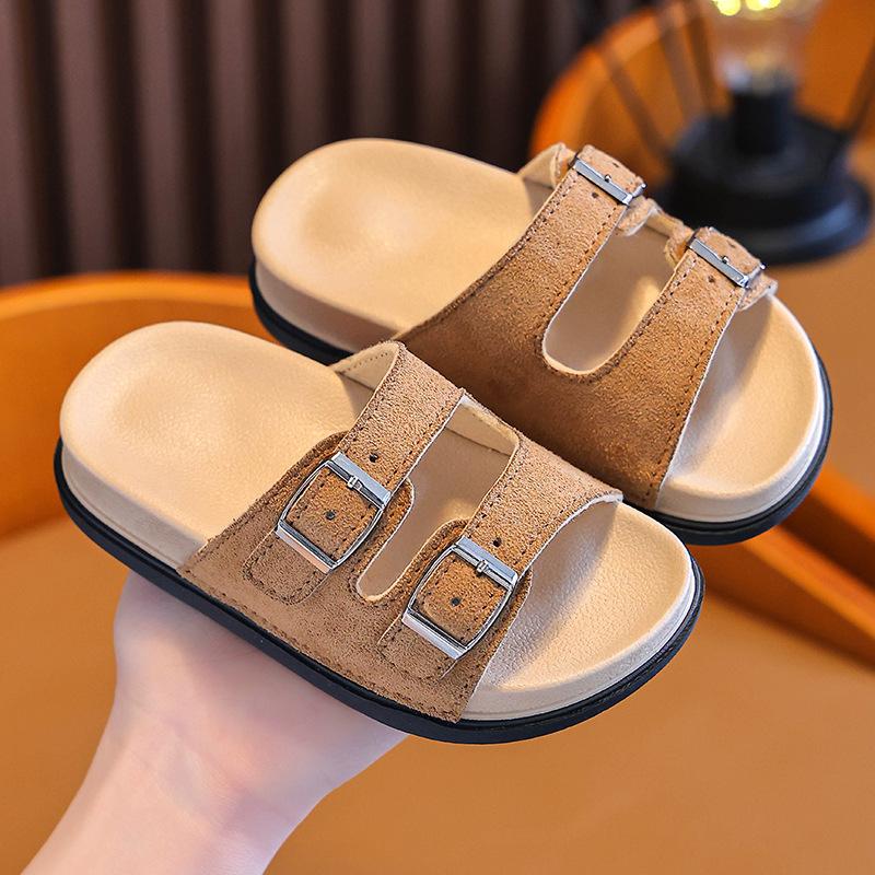 New Summer Children's Sandals Boys and Girls Non-Slip Soft Sole Bathing Outdoor Parent-Child Kids Boken Sandals