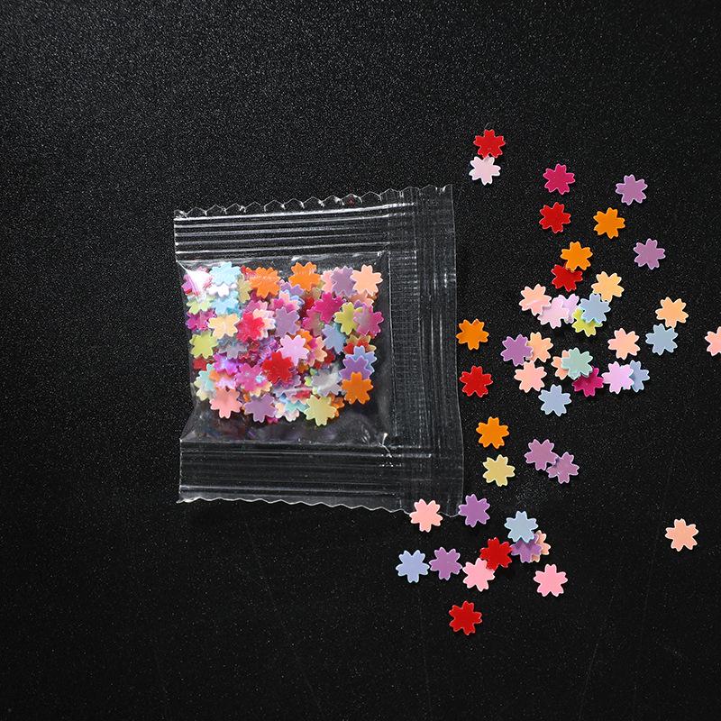 Iridescent DIY Nail Stickers: Moon, Star, Heart, Flower Sequins