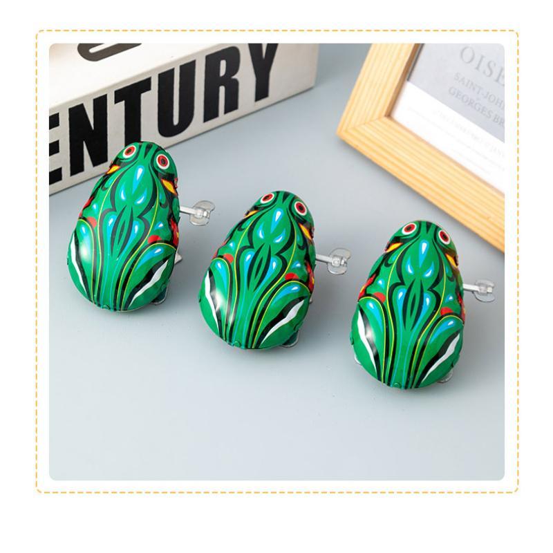 1/2/5Pcs Classic Tin Clockwork Clockwork Toy Jumping Frog Children'S Vintage Toy Boy Boy Education Baby Toy Wind Up Toys