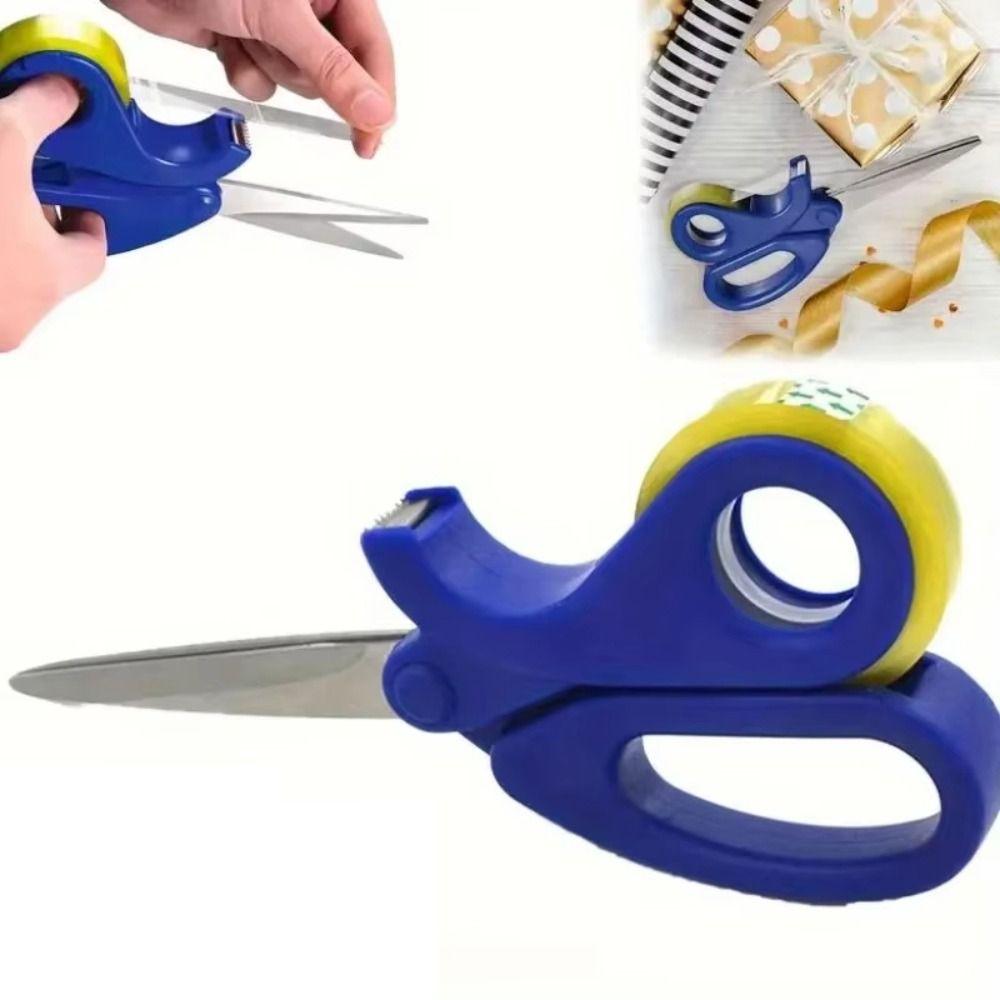 with Transparent Tape 2-in-1 Scissors Stainless Steel Paper Cutter Tailor Shear School Supplies