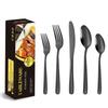 Abay Black 5-Piece Stainless Steel Cutlery Set