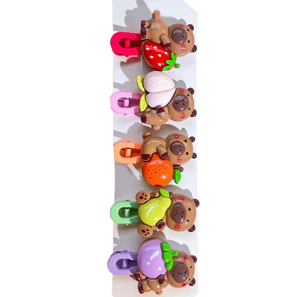 Girls Hair Clip Capybara Women Kid Hairgrips Adorkable Headdress Barrettes Capybara Shape Sweet 2000s Girls Hairpins
