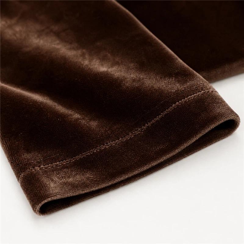 New Women's Casual Round Neck Pullover Long Sleeves and Trousers Velvet Multi-color Women's Suit