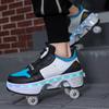 Dětské boty na útěk Neviditelná čtyřkolečková zatahovací pro dospělé Kolečkové brusle na útěk pro chlapce a dívky Svítící brusle