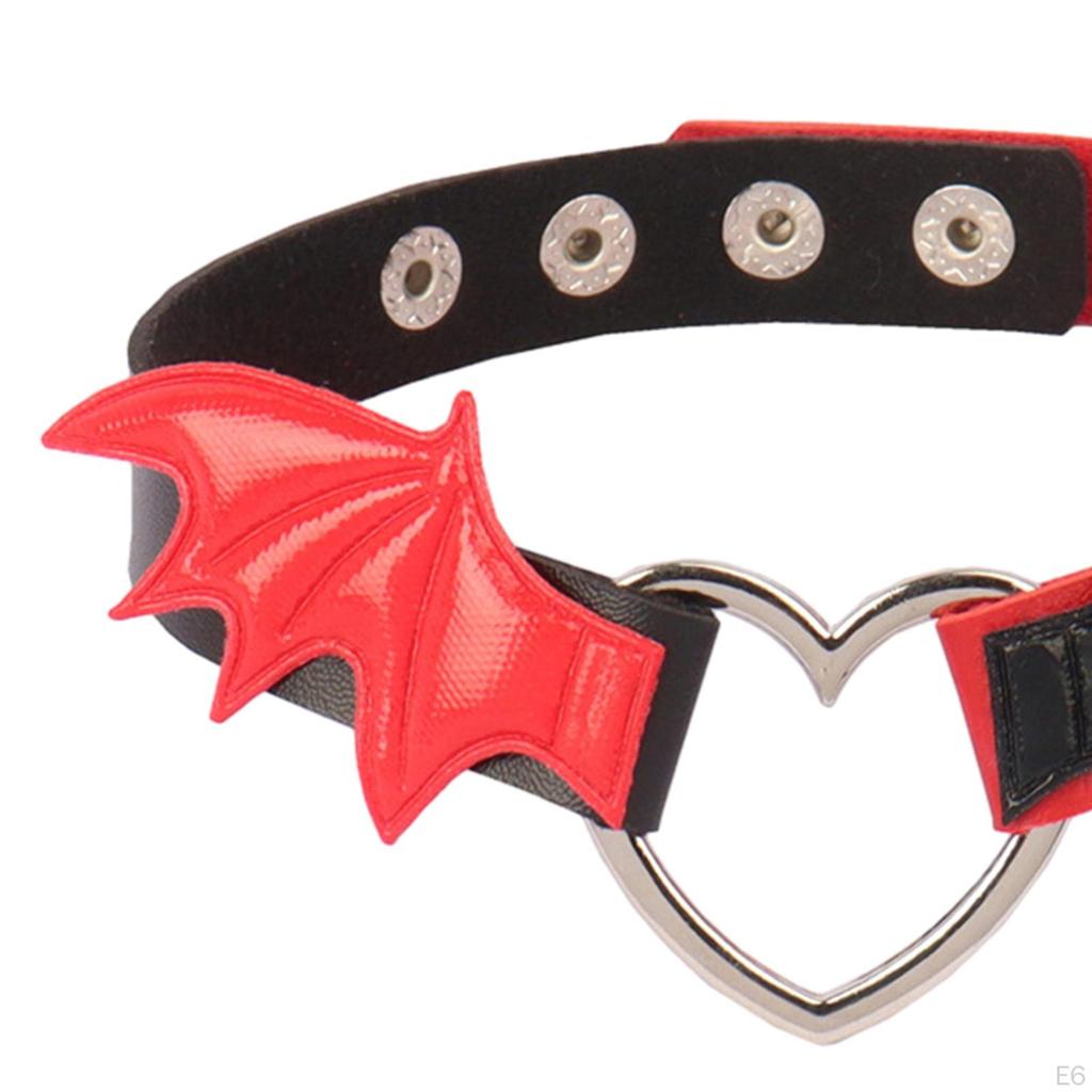 Choker Halskette PU Leder Geschenk Herz Rock Gürtel Schlüsselbein Kette Punk Steampunk für