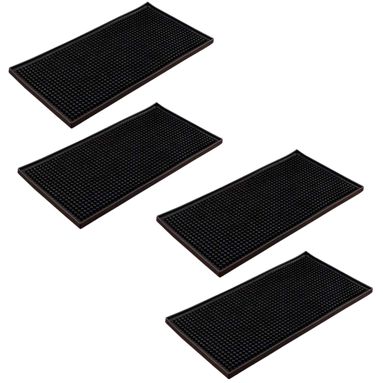 

Copeflap Bar Mat Bar Bartender Bar Counter Cocktail Glass Drainer 30 x 15 cm (4 pieces) чёрный