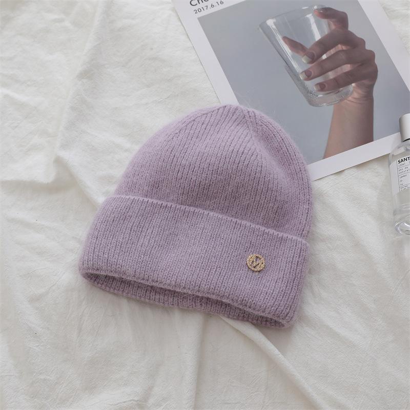 Knitted Hat  Thickened for Autumn and Winter To Make The Face Look Better Small Ear Protecting Couple's Versatile Pullover Hat Woolen Hat