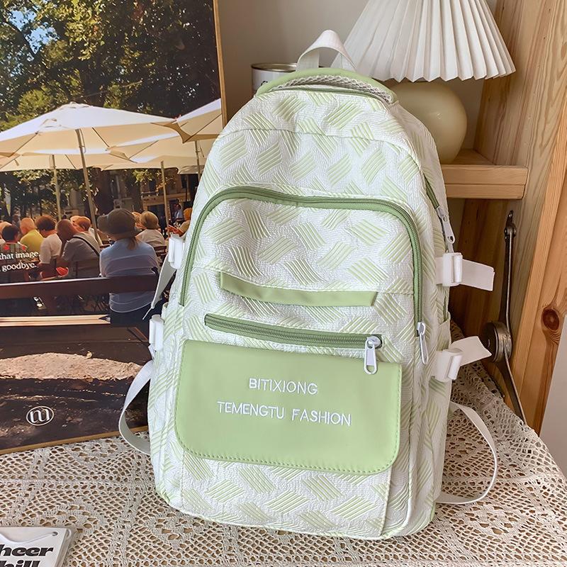 Children's Primary School Students Girls Color Blocking Backpack Middle School Students Junior High School Students Backpack