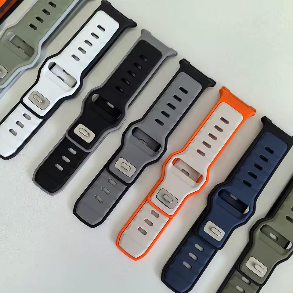 Sports Watch Band For Samsung Galaxy Watch 8 Classic 46mm Silicone Bracelet Watchband For Samsung Watch 8 44mm 40mm Correa Strap