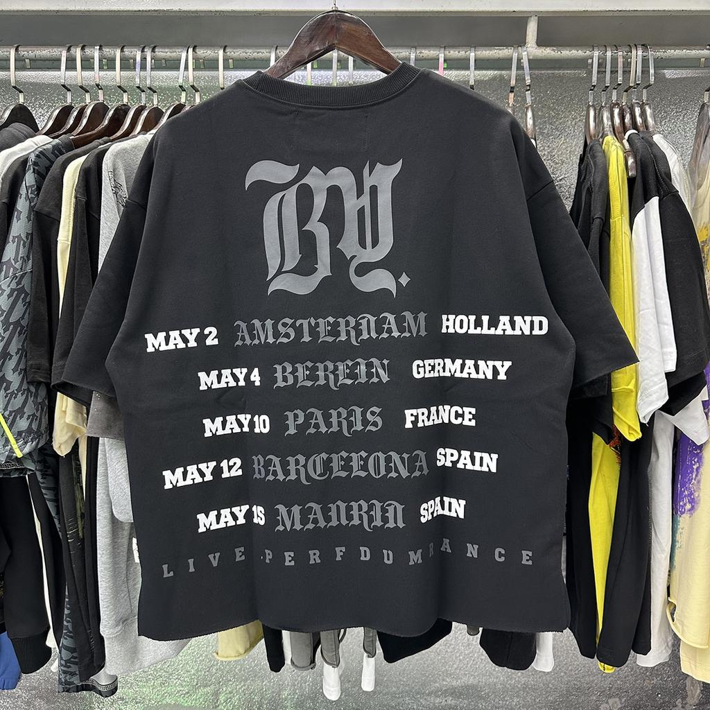 2026 Summer Men's Oversize T-Shirt, Skull Hip Hop DJ Crew Print Dark Street Short Sleeve Tee With Rhinestone Letter