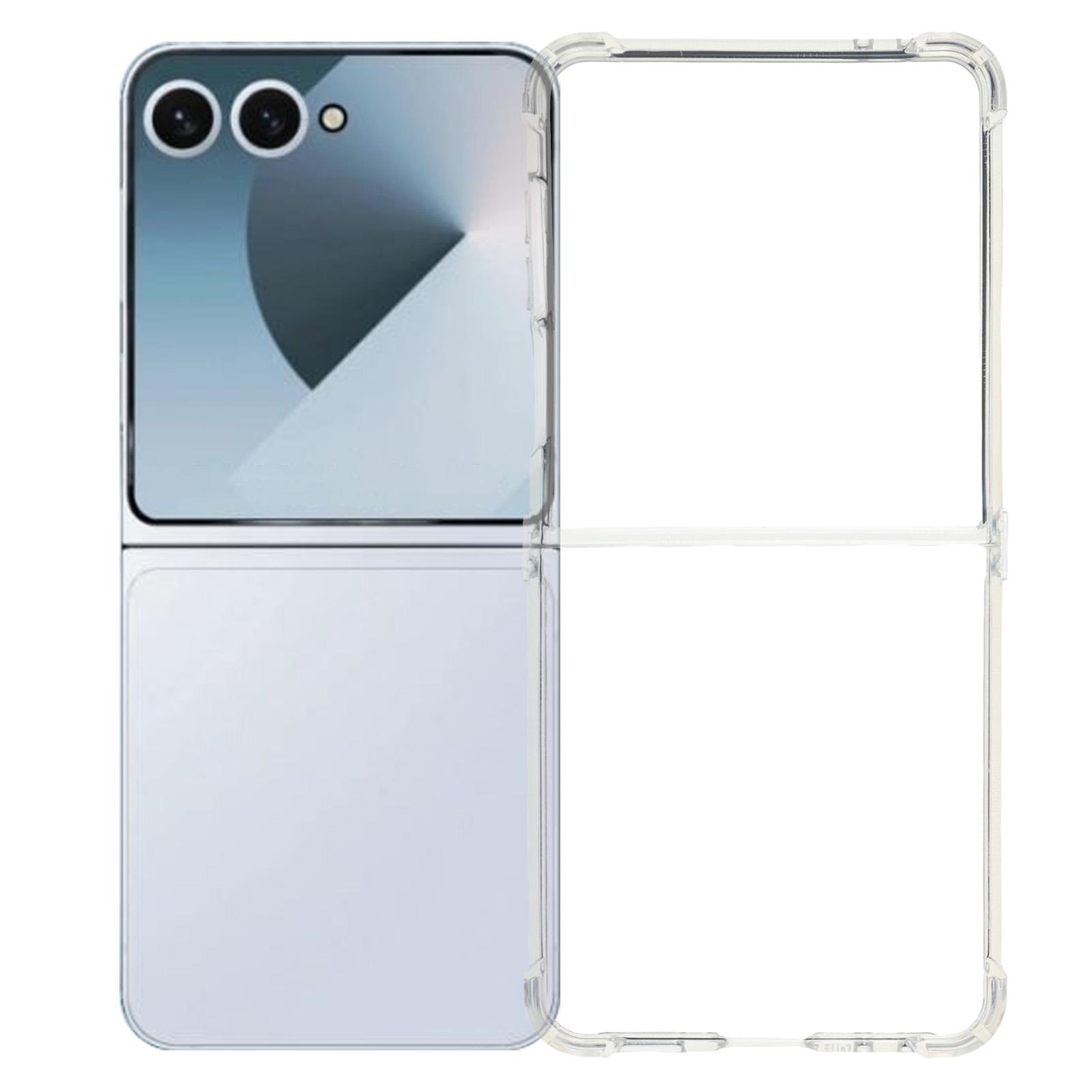 

For Samsung Galaxy Z Flip7 5G Case Crystal Clear TPU Phone Cover with Reinforced Corner A