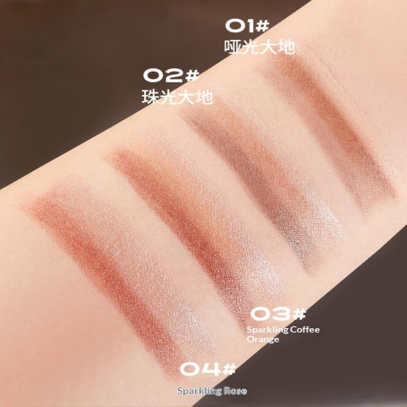 Three Color Eye Shadow Stick Gradient Delicate Shiny Waterproof Glitter Eye Shadow Waterproof Long-Lasting Eye Cosmetics