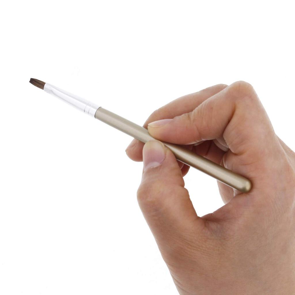 Shishida Seishindo Lip Natural Made in x 12cm x 1 Brush Brush, "The Natural," 100% Hair, Japan, Gold, YM-905, 0.4 (Bristle Length Approx. 0.9cm)