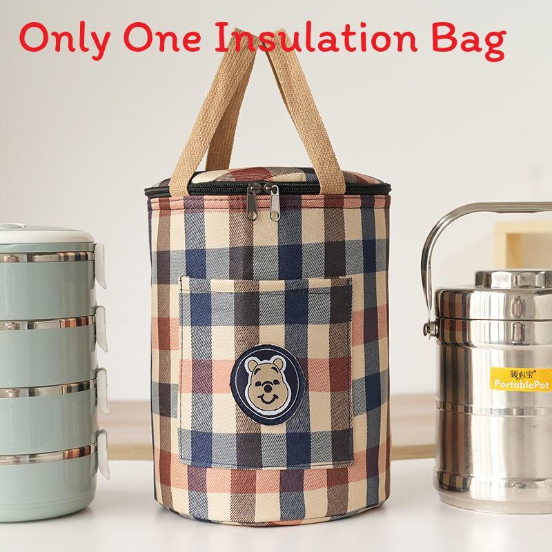 

Oxford Cloth Lunch Bag With Aluminum Foil Insulation For Office Workers And Meal Transport Large Style I