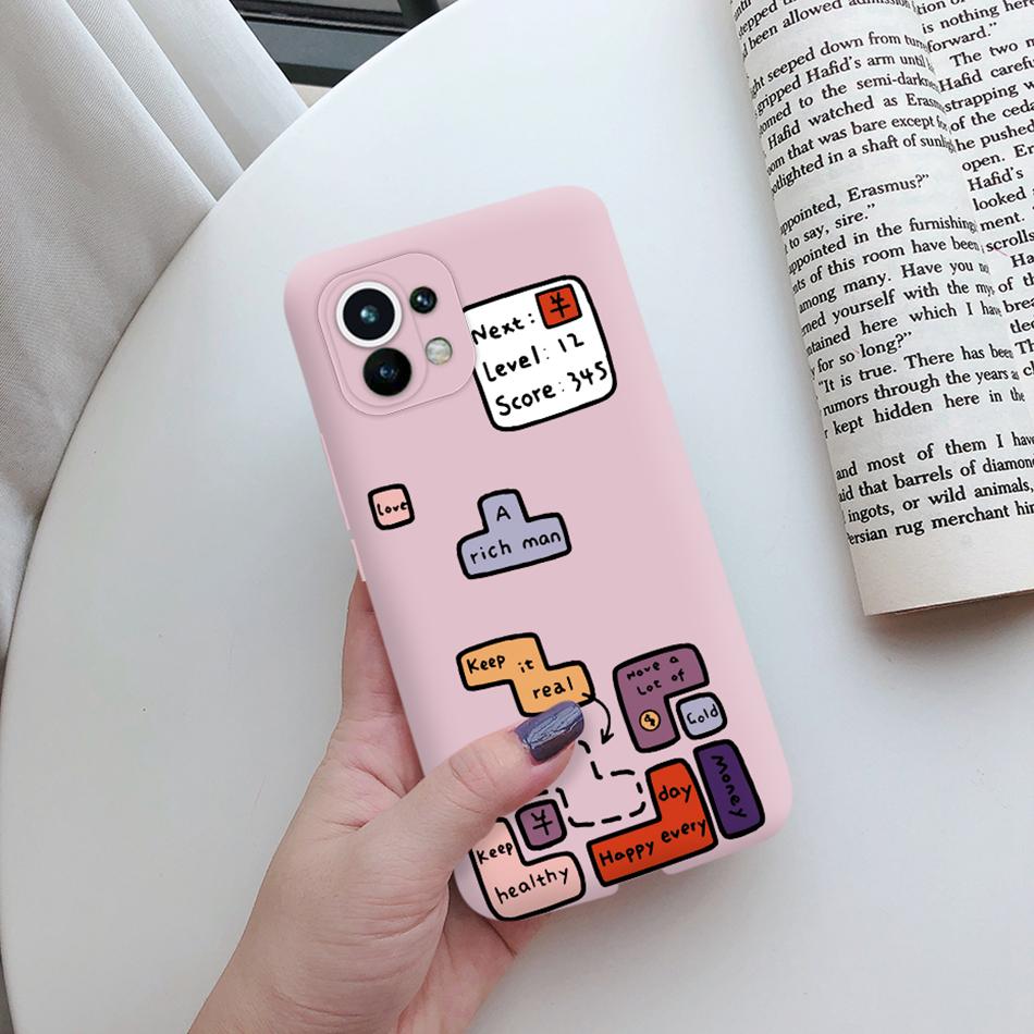 For Xiaomi Mi 11 Lite 5G NE 11i 11T Pro Case Cute Cat Love Heart Bumper Cover For Xiaomi Mi 11 11i Mi11 Lite 11t Pro 5G NE Case