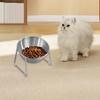 Cat Bowl Container Elevated Pet Feeder Water Dish for Travel Living Room Indoor