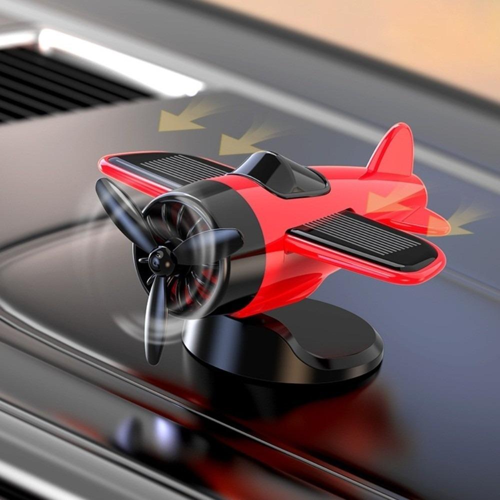 Creative Car Center Console Decorations Mini Solar Powered Aircraft Ornaments Gift