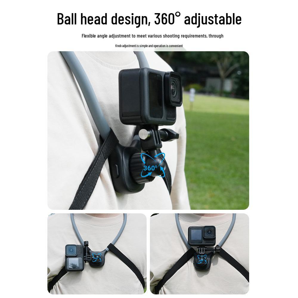 Neck Strap Mount for First-Person View: Compatible with GoPro & DJI Action Cameras