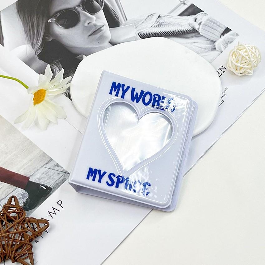 36/64 Pockets Mini Photo Album Heart Transparent Photocard Holder Mini Polaroid Album Storage Collect Book Name Card Album