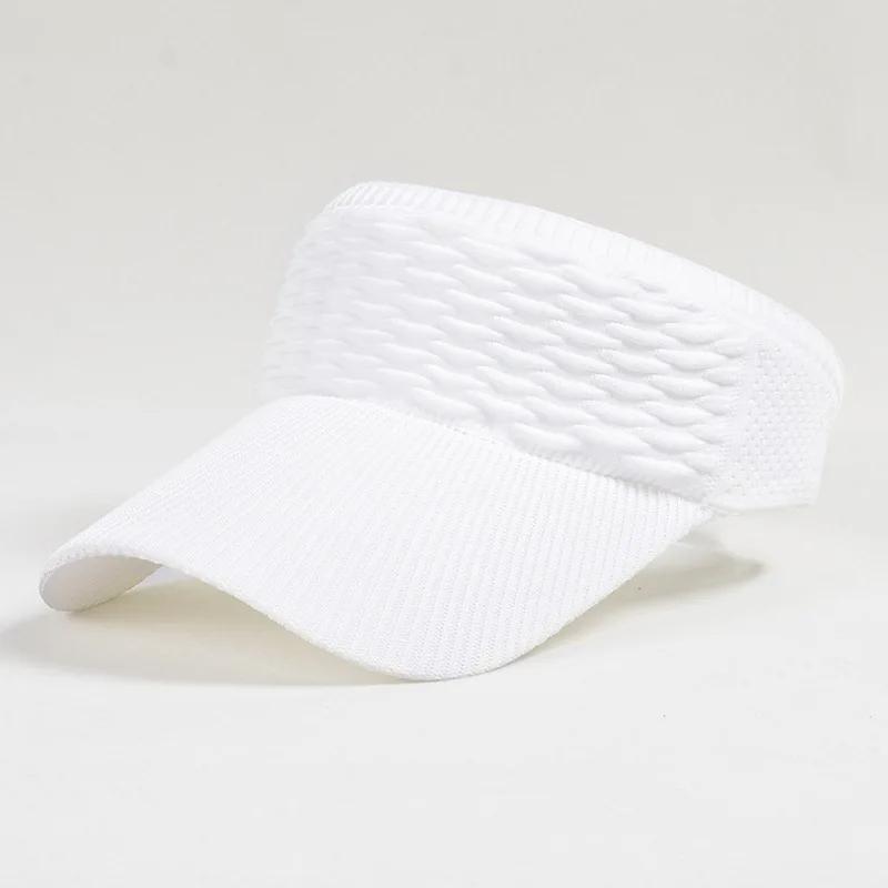 Sun Visor Hats for Women, Knitted Visor Hat Elastic with Empty Top, UV Protection Visors for Outdoor Activities