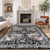 Living Room Carpet Non-slip Soft Machine Washable Floor Mat Retro Black Tiger Easy To Fold Rug Bedroom Large Size Decorative Mat
