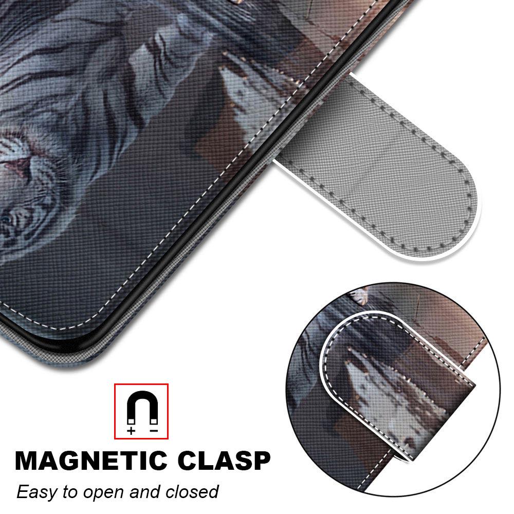 Luxury Painted Leather Case Wallet Book Style Protective Cover for Samsung Galaxy S25 Ultra S24 S23 S22 S21 S20 Ultra Plus S21FE S21Ultra S22Ultra