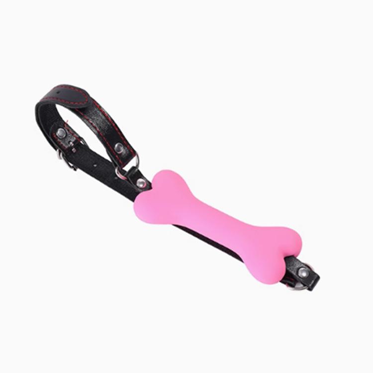 Silicone Dog Bone Gag Mouth Opener for Adults - Soft Erotic Couple Toy