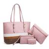 Trendy Women's Color-Block Handbag Set
