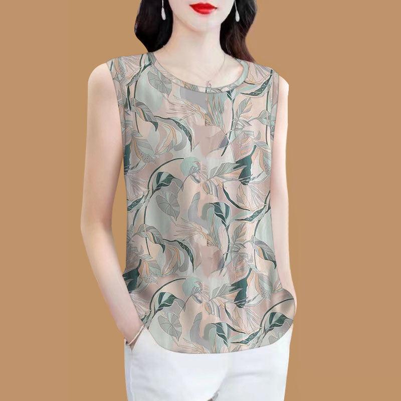 

Женский жилет без рукавов, летний новый стиль, антивозрастная футболка с короткими рукавами, модный 5XL