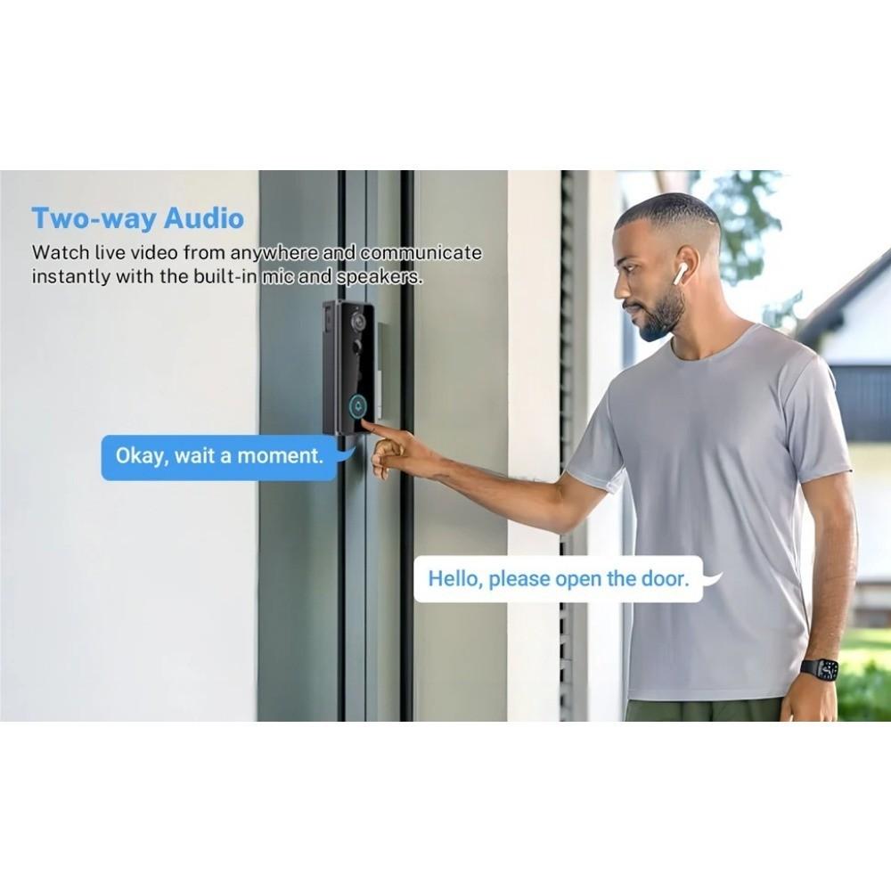 IP65 Video-Sprechanlage Kamera Kabellos WIFI Smarte Türklingel Haussicherheit PIR Bewegungserkennung Nachtsicht Türklingel