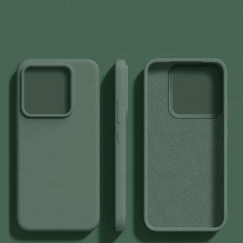 Liquid Silicone Case For Xiaomi Mi 14 Ultra 13T 13 Lite 12T 12S 11T Redmi Note 13 12 11 10 Pro Plus 5G 13C Shockproof Soft Cover