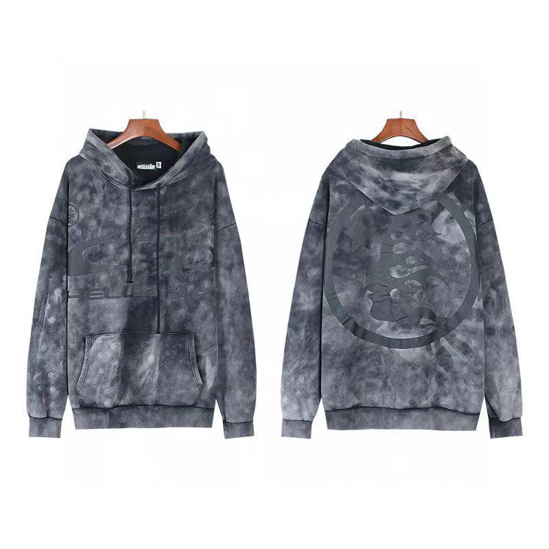 

2025 Американська модна толстовка-куртка Hellstar зі distressed ефектом, на блискавці, з довгими рукавами Medium