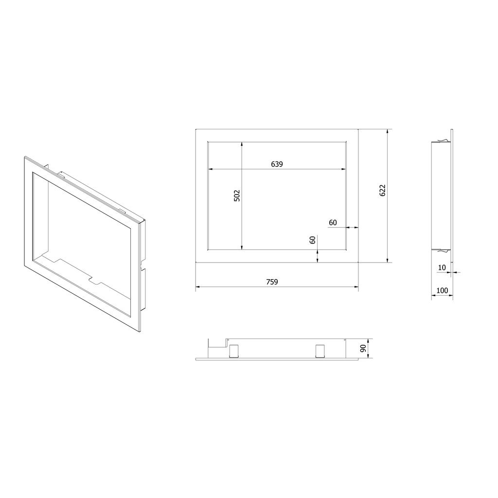 Frame for LUCY 12 Insert Flange Width: 60mm