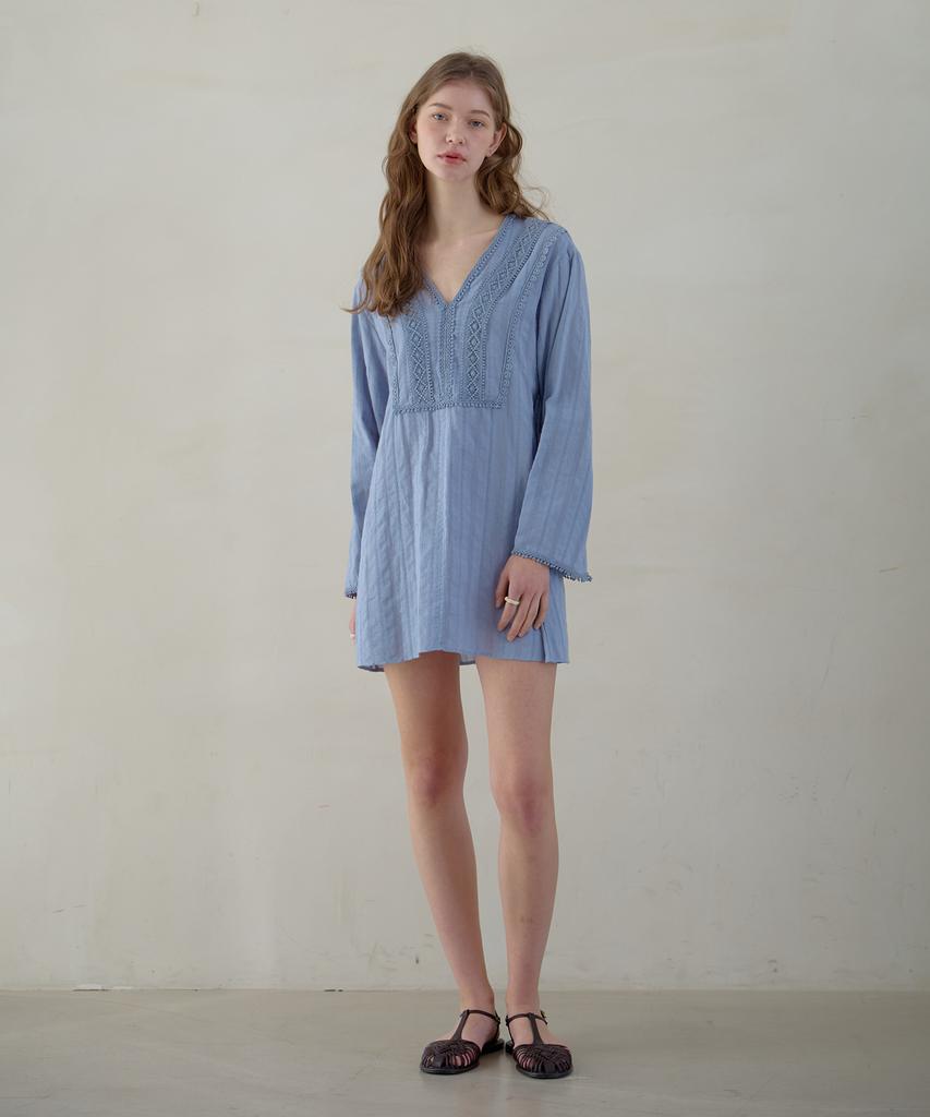 Atempo Kaftan Mini Onepiece_Soft Blue