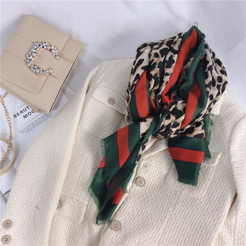 Women’s Classic Leopard Printed Fashion Scarf Shawls Wraps Head Scarve (Coffee)