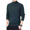 Men's Mock Neck Long-Sleeve Slim Fit Velvet Fleece T-Shirt
