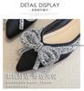 Fashion Ballet Flats Shoes for Women Fashion Rhinestones Bow Flat Footware Female Plus Size Moccasin Boat Shoes Chaussure Femme 2025