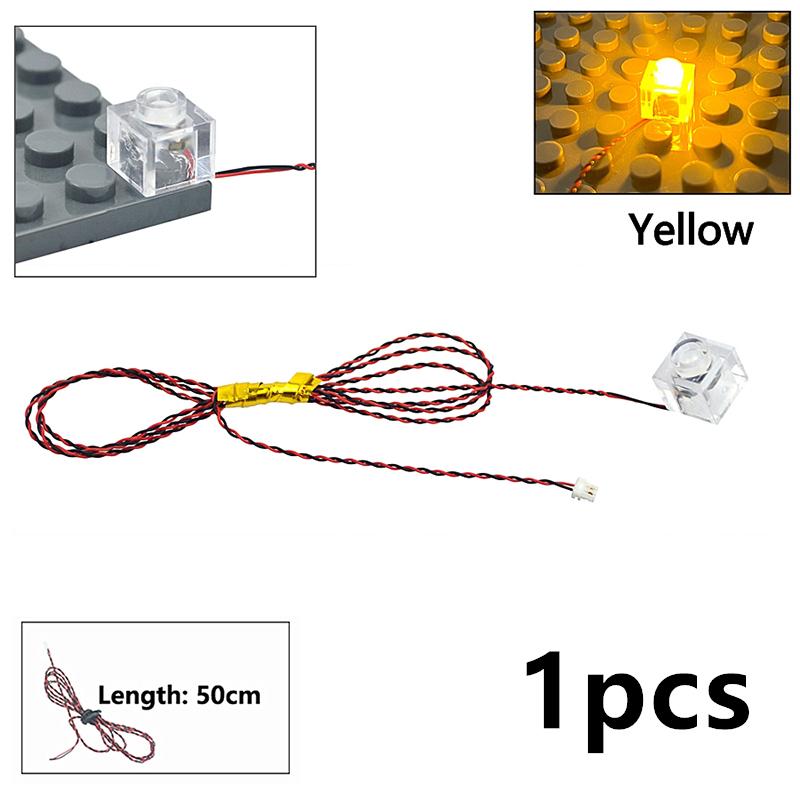 1 Pcs DIY 0.8mm Pin 1x1 1x4 1x2 LED Remote Control Building Block Flash Lamp City Light Lightsaber Spotlight Candle Lamp Bricks