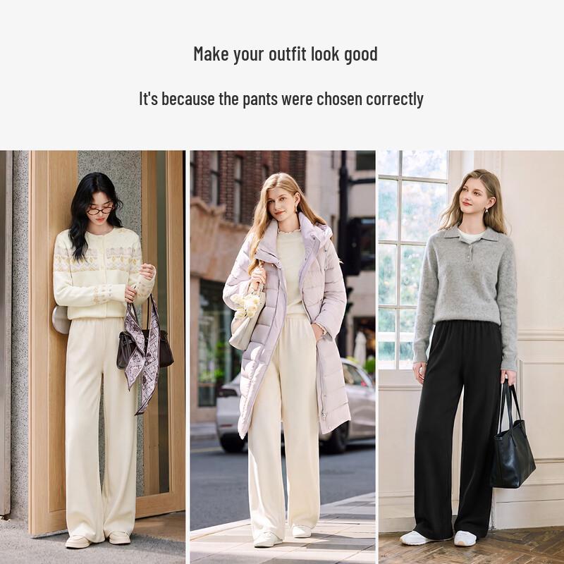 Xiangying Women's Loose Fit Elastic Waist Casual Pants