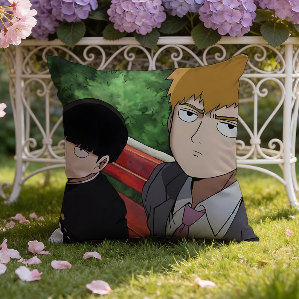 Anime M-Mob P-Psycho 100 Cushion Cover Home & Car Dual-Scene Pillow Cover: Reversible for Premium Comfort