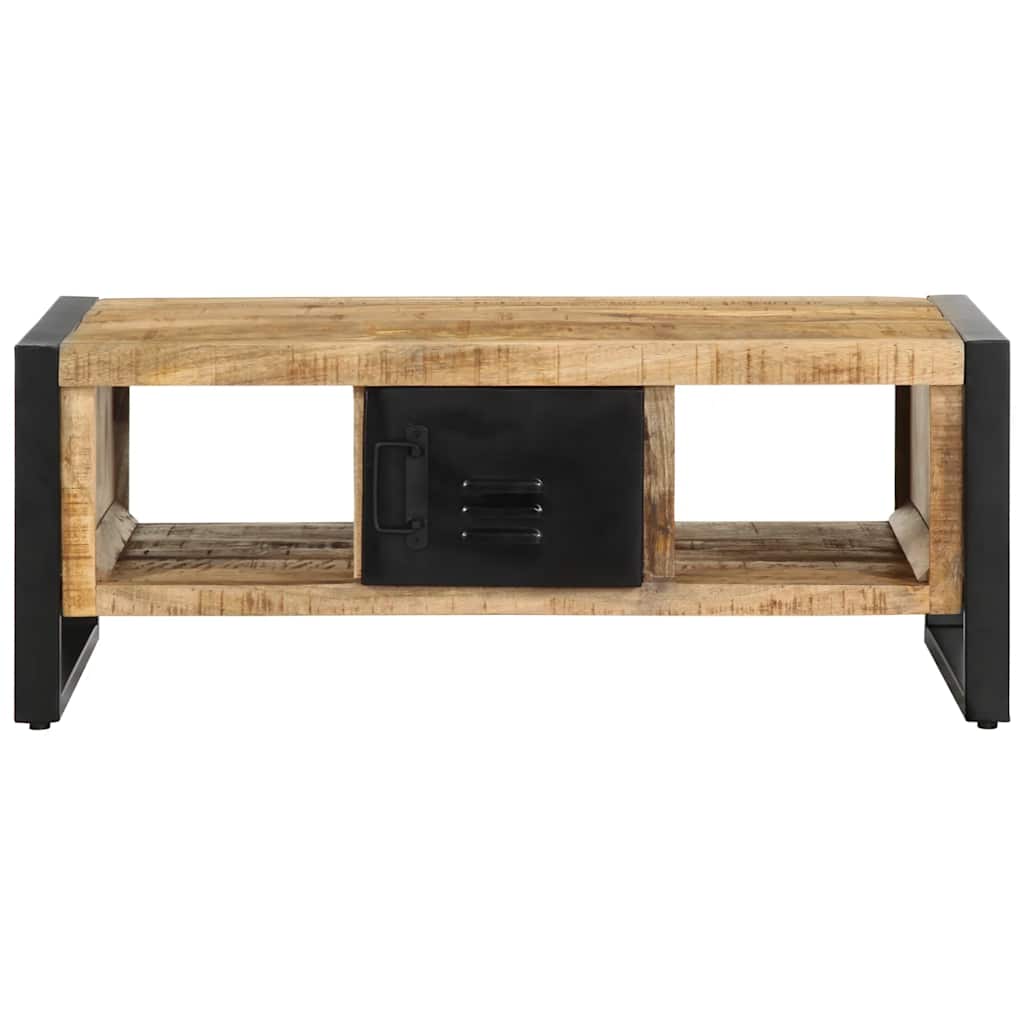 Coffee Table, 90x50x36 Cm, Rough Solid Mango Wood