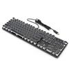 104 Keys Retro Style Electroplated Keyboard Gaming Mechanical Keyboard with Lighting Effect