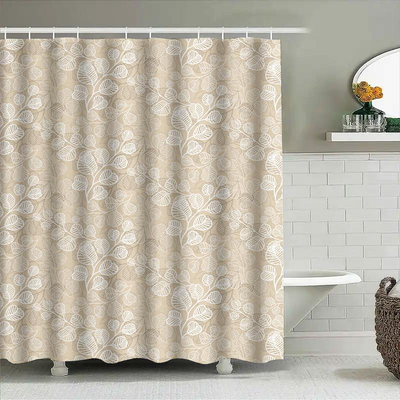 Abstract Geometric Shower Curtain 3D Printed Bath Decor in Multiple Colors for Modern Bathroom