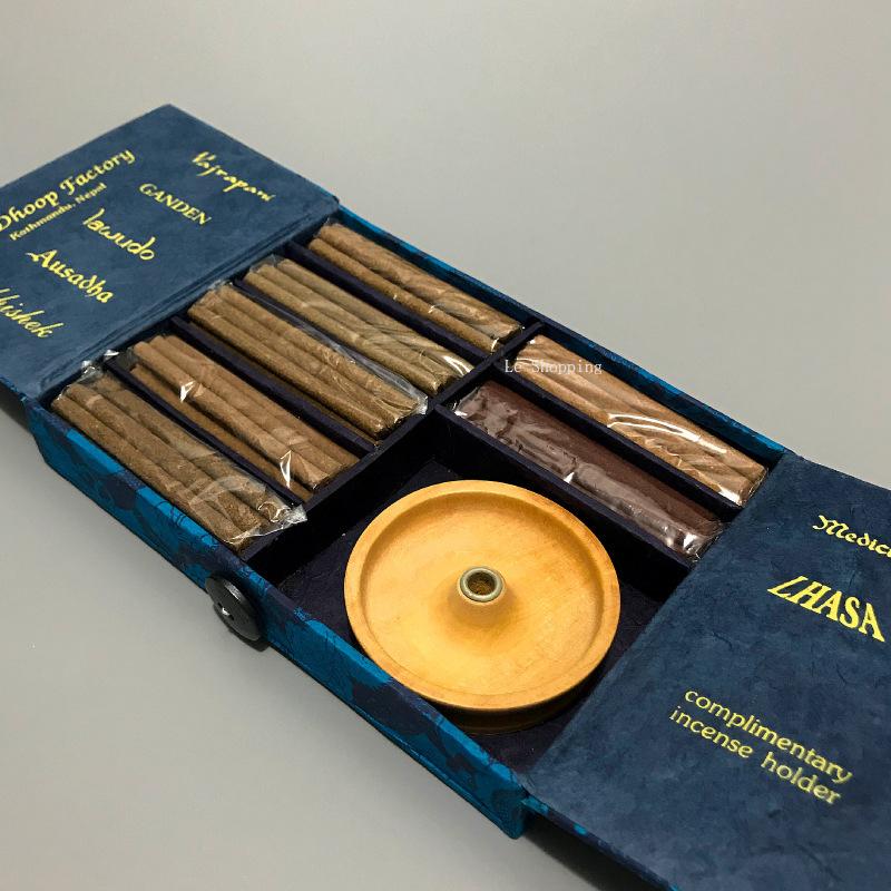 7 Pieces/set of Incense Gift Box Natural Plant Handmade Incense Holder Incense Holder for Indoor/ Sleep and Air Purification